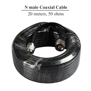 20 M Koaxiální Kabel 50ohms Vysoce Kvalitní Kabel N male N male pro Mobilní Telefon Opakovač Signálu Booster, Externí Anténa #40