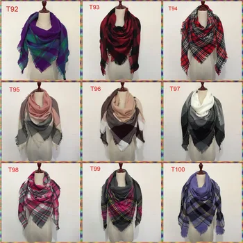 2018 Hot Prodej Nové Módní Design Trojúhelník Šátek Plaid Módní Teplá Zimní Šála Pro Ženy značky šátky pashmina šál