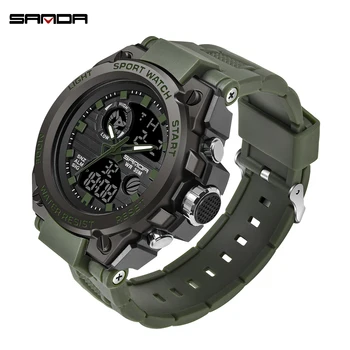 2019 nové SANDA pánské hodinky top značky luxusní pánské vodotěsné digitální hodinky muži venkovní sportovní hodinky relogio masculino