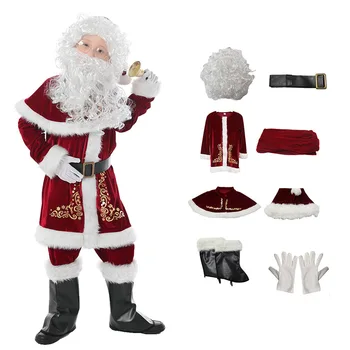 2020 Dívky Chlapci Vánoční Santa Claus Kostým Cosplay Vánoce s Rodinou dar, Strana, Nový Rok Maškarní kostým Oblečení Set Mužů, Žen