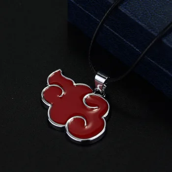 2020 Japonské Anime Cosplay Naruto Akatsuki organizace red cloud znamení kovový náhrdelník s přívěskem Ženy Muži Náhrdelník