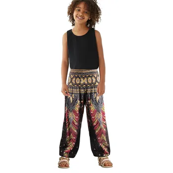 2020 Letní Dívky Legíny Dětské Kalhoty Boho Tisk Děti Jóga Kalhoty Volné Hippie Dívka Kalhoty, Dítě, Ležérní Plážové Oblečení 3T-10T