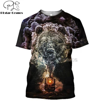 2020 Módní Muži mikiny 3D Tištěné LOV medvěda t-shirt tees šortky rukáv Oblečení Unisex velký černý medvěd Luk streetwear-2