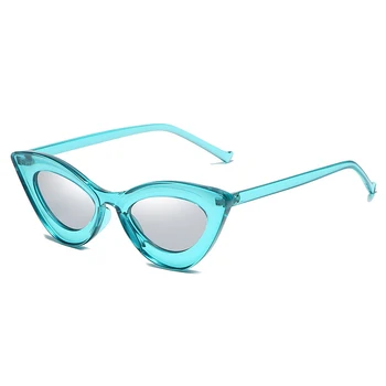 2020 Retro Sluneční Brýle Cateye Ženy Malé Cat Eye Sluneční Brýle Značky Návrhář Barevné Dámské Brýle Pro Ženy Oculos De Sol