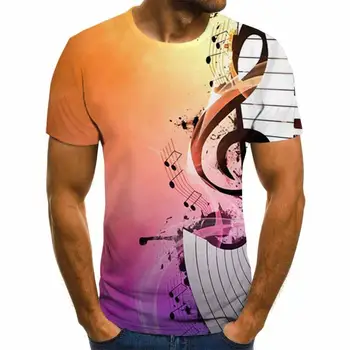 2020 summer hudby a umění, nástroje, 3D módní tištěné t-shirt unisex hip-hop styl t-shirt street příležitostné letní