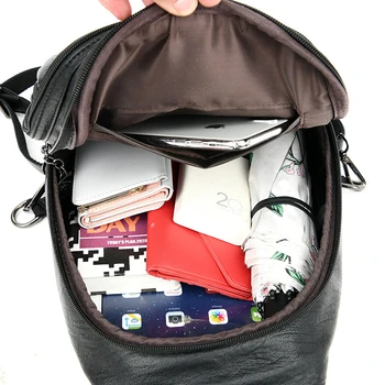 2020 Vysoce Kvalitní Kožené Značkové Batohy Ženy Velká Kapacita Cestovní batoh Ležérní Tašky přes Rameno pro Ženy Školní Batoh