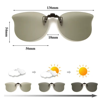 2021 Nové Polarizované Sluneční Brýle Muži Klip Na Brýle Pro Noční Vidění Řidičské Brýle, Ženy Flip Up Lens Brýle Příslušenství