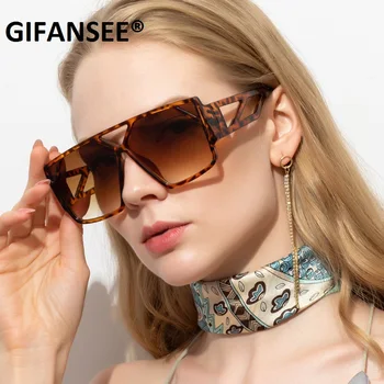 2021 Nové Vintage Náměstí sluneční Brýle, Ženy, Módní Odstíny Muži Design Značky Luxusní Sluneční Brýle UV400 Oculos Růžové Nadrozměrné Ženy