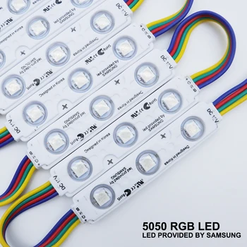20KS 12V RGB LED Modul SMD 5050 LED Strip Světlo Injekce LED modul IP65 Vodotěsný Pro LED Zadní Světlo Znamení