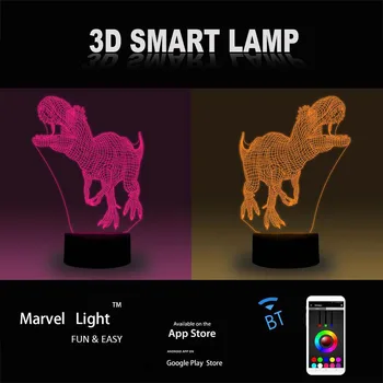 3D Led Noční Světlo Monsters Inc Noční Lampa Vizuální LED Světlo pro Dítě Ložnice Postele s Barevné Měnící se s Bluetooth Reproduktor