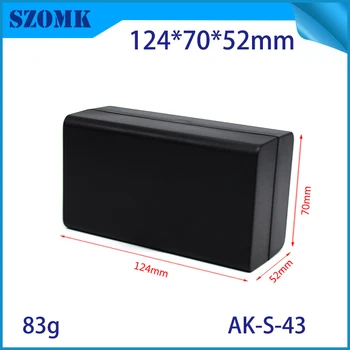 4 ks, 124*70*52 mm černé plastovém krytu pro pcb design plastový box pro elektroniku bydlení szomk zařízení skříň box