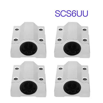 4ks SCS6UU SCS8UU SCS10UU SCS12UU SCS16UU SCS20UU Lineární Kuličková Ložiska Bloku CNC Router 3D Tiskárna Díly