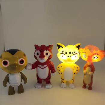 4ks/set ruské Anime Leo & Tig Juguetes PVC, Akční Figurky Tygr, Leopard Bratři Model Hračky, Panenky Děti dárek