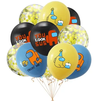 50ks Mezi Námi Balónky 12inch Video hry latexový balónek Happy Birthday Party dodávky Dekorace děti Kolegyně Všechny Hry Hračky