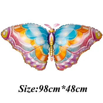 5kusů/Hodně Barevné Butterfly Fólie Balónky 18 Palcový Kulatý Motýl Helium Balloon Birthday Party Dekorace Děti, Hračky, Baby Sprcha