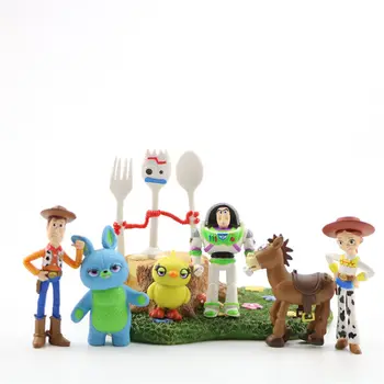 7Pcs/Set Disney Filmu Toy Story 4 Woody Alien Jessie Koně Hamm Forky Vinyl Akční Obrázek Model Hračky Pro Děti Vánoční Dárek