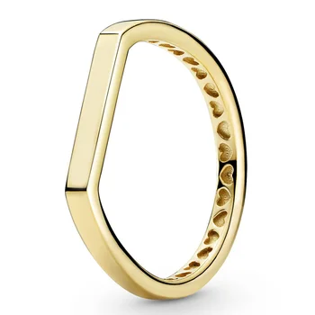 925 Sterling Silver Ring 1:1 Růže Růžová Ventilátor Crossover Připravit třípásmový Podpis Bar Stohování Ring DIY Módní Šperky
