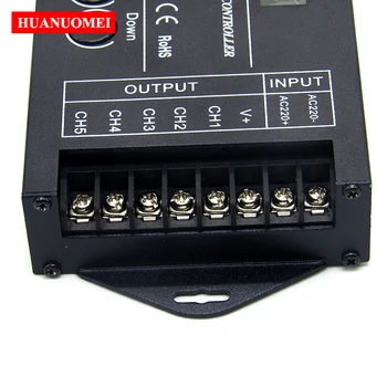 AC100-240V TC423 Programovatelné LED Času Řadič TC420 RGB LED Controller,Akvarijní osvětlení, Timer, Dimmer,5Channel Výstup