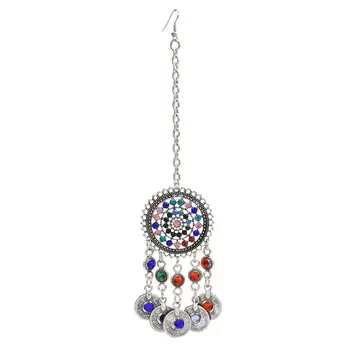 Afghánské Šperky Sady pro Ženy Bohemain Crystal Kámen Břicho Řetězy, Náramek, Sponky do Vlasů, Náušnice Sady Taneční Kostým Šperky Dárek