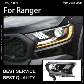 AKD Car Styling pro Ford Ranger Světlometů 2016-2017 Everest LED čelovka H7 D2H Hid Možnost Angel Eye Bi Xenonové Světlo Příslušenství