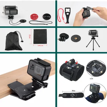 Akční Kamery Doplňky Set/Kit pro GoPro hero 8 7 6 5 Zasedání SJCAM EKEN Xiaomi Yi 4k AKASO Taška Stativ Stick Mount Příslušenství