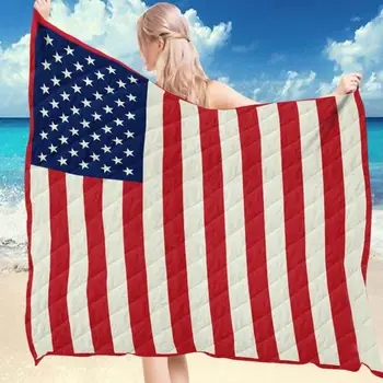 Americká Vlajka Deku Domů Deky Outdoor Camping Deka Podlahová Rohož Plážová Osuška Zahuštěný Piknik Hadřík
