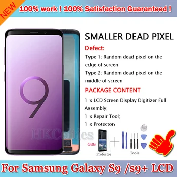 AMOLED Pro Samsung Galaxy S9 LCD S Rámem 950 G955 G960 G965 N9500 LCD Dotykový Displej Pro Samsung S9 Plus Digitizer Menší Spot