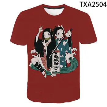 Anime Tričko Demon Slayer Kimetsu č. Yaiba Cosplay T Shirt Muži Ženy Děti Kamado Tanjirou Nezuko meč Tričko Cool Tee