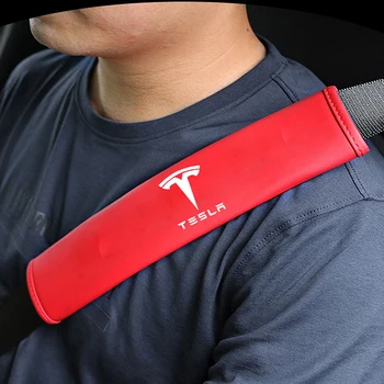 Auto Bezpečnostní Pás Kryt Sady Ramen Chrániče Crash Pad Pro Tesla Model 3 X S Univerzální Příslušenství
