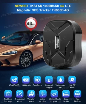 AUTOPMALL Auto GPS Tracker 4G TKSTAR TK905 B 10000mAh Hlas Monitor Magnetico 4G GPS Tracker Auto Vodotěsné Shake Alarm je Bezplatná APLIKACE