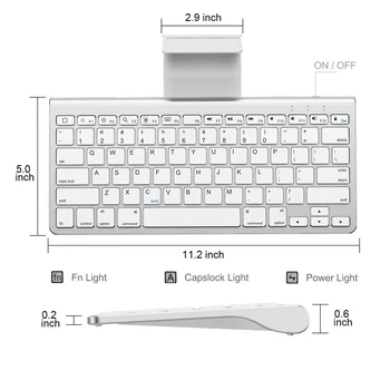 AVATTO 78 Klíče Ultra Slim Bluetooth 3.0 Bezdrátová Mini Klávesnice s Stojan Držák pro Tablet ipad, iphone, Desktop, Notebook, PC