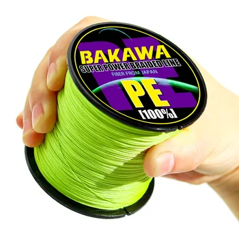 BAKAWA 4 Pletené vlasec Délka:300m/330yds Průměr:0,2 mm-0,42 mm,velikost:10-85lb Japonsko PE pletená linka, Plovoucí Line