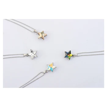 BeBella rivoli hvězda pentagram přívěsek náhrdelníky s Krystaly od Swarovski módní šperky dárek pro ženy, dívky Vánoční