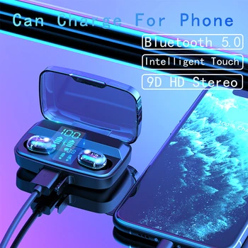 Bezdrátové 5.0 Bluetooth Sluchátka 1800mAh Nabíjecí Box 9D Stereo Sluchátka Sportovní Vodotěsná Sluchátka Herní Sluchátka S Mikrofonem