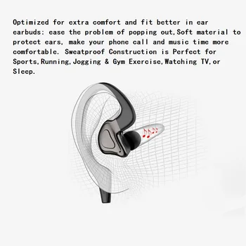 Bezdrátové Sportovní Sluchátka TWS Bluetooth 5.0 Sluchátka Ušní Háček Systémem potlačení Šumu Stereo Sluchátka S MIC IPX4 Vodotěsné