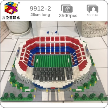 BS 9912-2 Španělsko Barcelona Football Club Camp Nou 3D Model Diamond Stavební Malé Bloky, Cihly Hračky pro Děti bez Krabice