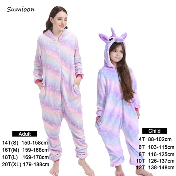 Chlapci Dívky Kigurumi Pyžama Sad Panda, Jednorožec Pyžamo Pro Ženy Pijimas Dupačky Dospělých Zvířat, Oblečení Na Spaní Teplé Zimní Pyžamo Děti