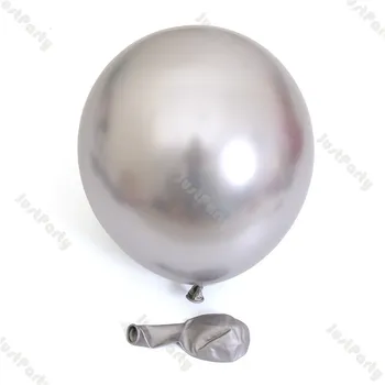 Chrome Silver Balónky, Věnec DIY Valentýna Dekorace Matný Černý Balón Arch Nastavit Chrome Zlata Ballon Svatební Dodávky
