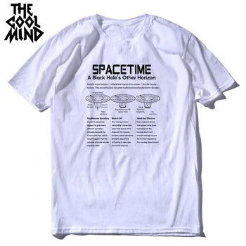 COOLMIND bavlna prostoročas Teorie relativity tisk mužů T košile ležérní letní muži tričko muž loose t-shirt pánské tričko