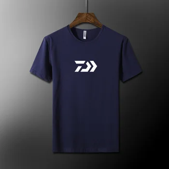 Daiwa Rybářské Oblečení Muži Sport T Shirt Bavlněné Prodyšné Rybářské Tričko Krátký Rukáv T-košile, Venkovní Ležérní Top Rybářské Tričko