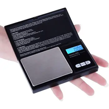 Digitální Kapesní Stupnice 1000g x 0.1 g, Kuchyňská váha, Šperky Váhy Mini Elektronické Měřítku Kapsy Měřítku