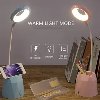 Dobíjecí LED stolní lampa Kreativní Držák na Pero Touch stolní Lampa Ložnice, Student, děti Čtení USB nabíjecí Noční světlo led