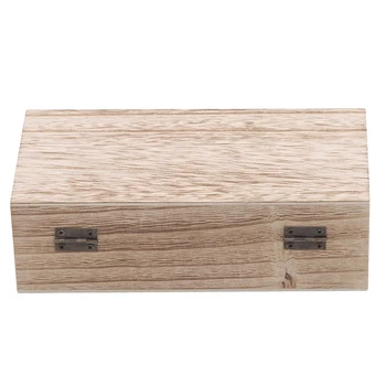 Domácí Úložný Box Z Přírodního Dřeva S Víkem Zlatý Zámek Organizátor Ruční Řemeslné Šperky Případě Dřevěné Krabici Rakev Domů