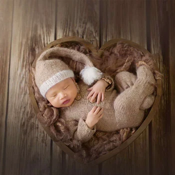 Don&Judy 2019 Nové Dřevěné Láska Srdce Box Rekvizity pro Novorozence Fotografie Příslušenství Pózuje Prop Studio Fotografování, Fotografia