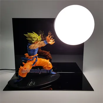 Dragon Ball Z Son Goku Lampa Kakarotto Kamehameha LED Noční Světlo Hračka Anime Figurky Goku DIY Zobrazení Model Hračky s Žárovka