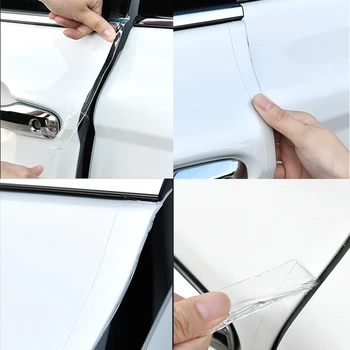 Dveře auta Edge Guard Protection Strip Film Neviditelné Nano Transparentní Typ Lepidla Anti-kolize Gumové Nálepka Auto Příslušenství