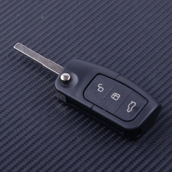 DWCX 3 Tlačítka, Černé Auto Flip Skládací Dálkový Klíč Shell Vhodné pro Ford Mondeo MK4 Fiesta, C-Max Galaxy Kuga S-Max 2008 2009 2010