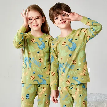 Děti Pyžama 2020 Podzim Zima Dívky Chlapci oblečení na Spaní noční Prádlo Dětské Oblečení Zvíře Karikatura Pyžamo Bavlněné dětské Pyžamo