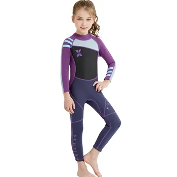 Dětské Plavky Potápěčský Oblek Neoprén 2,5 MM Neopren Neopren Děti děti chlapci dívky Jeden kus Dlouhé Rukávy UV ochrana