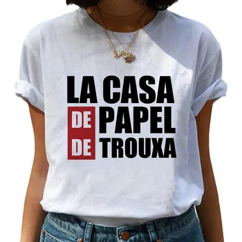 Dům Papíru Tričko Nové Peníze Loupež Ženy La Casa De Papel Tričko Vtipné Top Tee Módní Ženské Oblečení trička